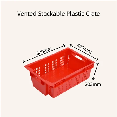 Caisse en plastique empilable ventilée